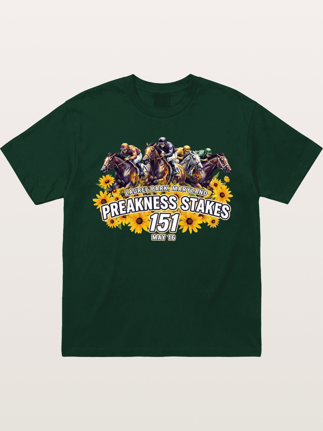 Preakness 151 Sunflower Racing Art Gildan T-shirt