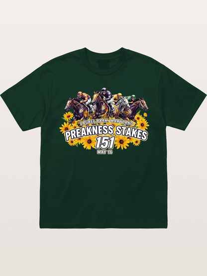 Preakness 151 Sunflower Racing Art Gildan T-shirt