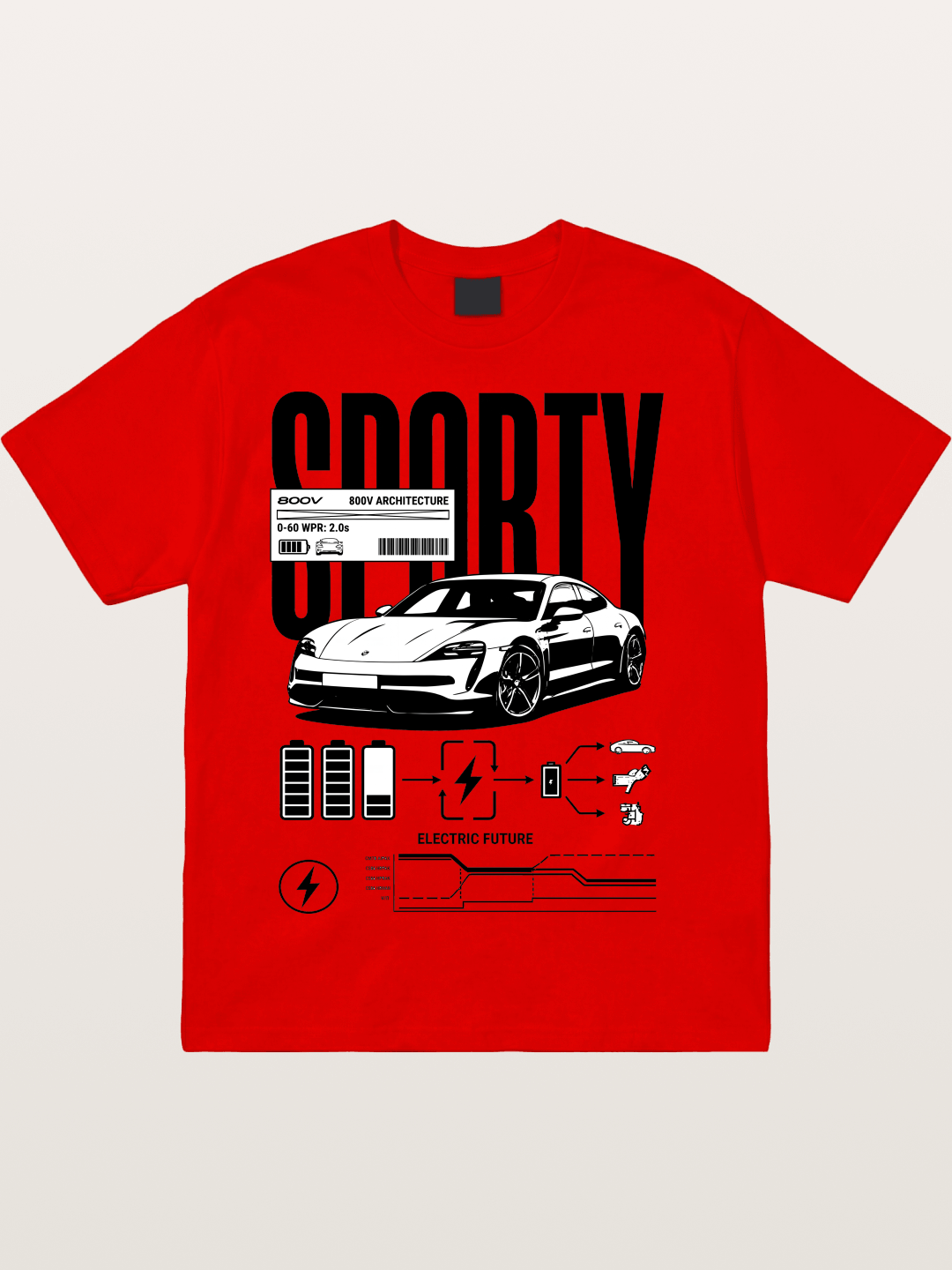 Electric Sporty Cotton T-shirt