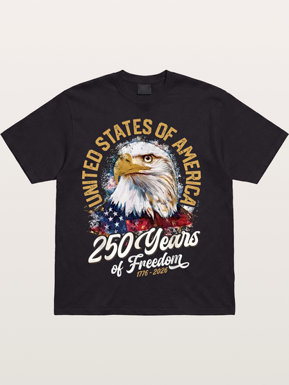 American Eagle 250 Years Freedom Cotton T-shirt