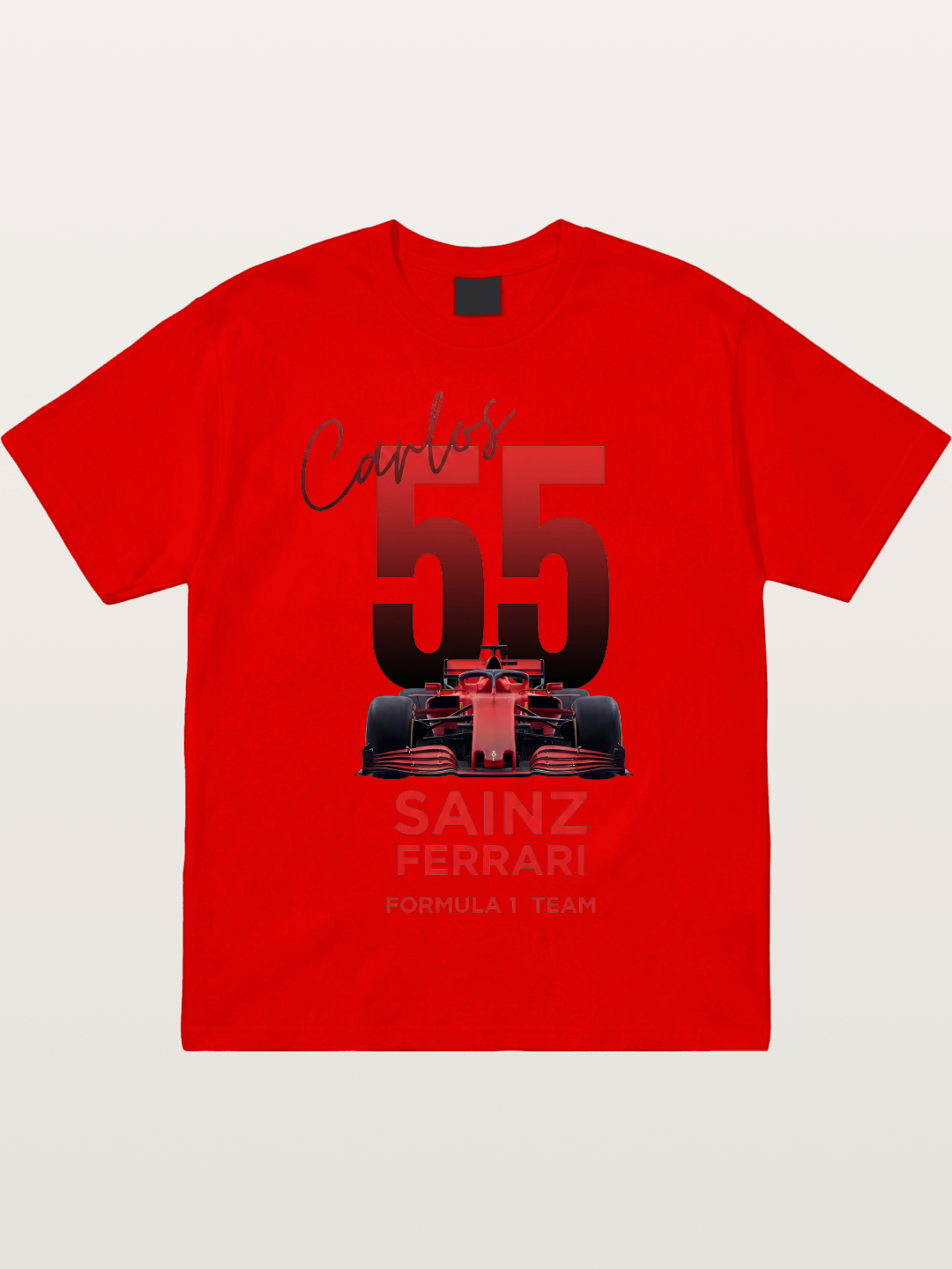 Carlos Sainz Ferrari 55 Art Cotton T-shirt