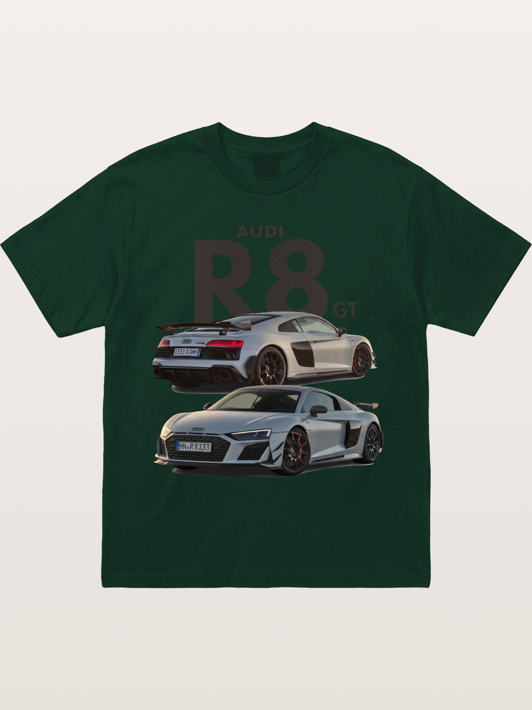 Audi R8 GT Front Rear View Gildan T-shirt