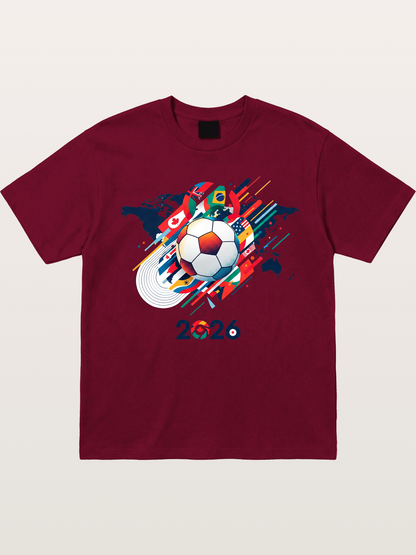 World Cup 2026 Global Flags Print Gildan T-shirt