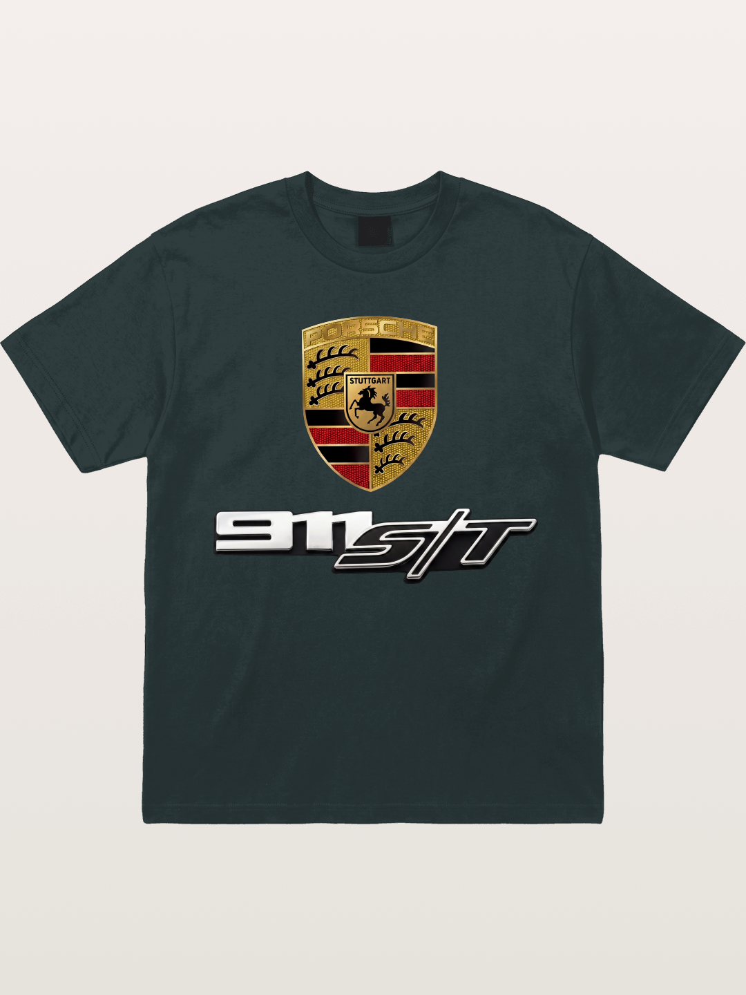 Porsche Crest With 911 ST Gildan T-shirt
