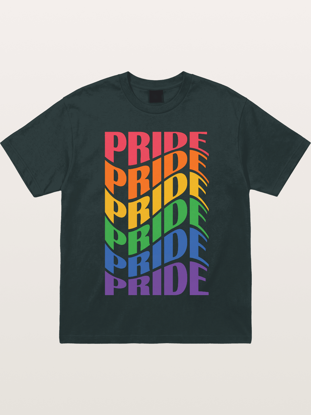 Repeated Pride Rainbow Gradient Design Gildan T-shirt