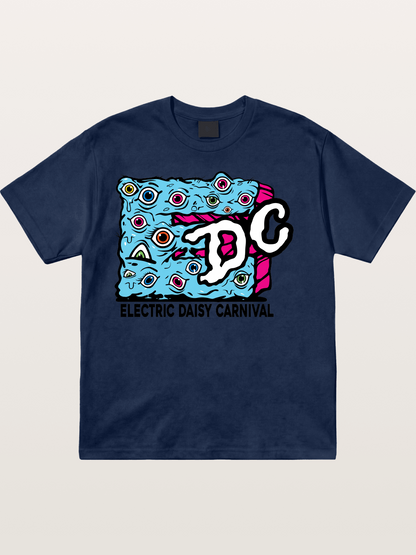 EDC Trippy Eye Daisy Print Cotton T-shirt