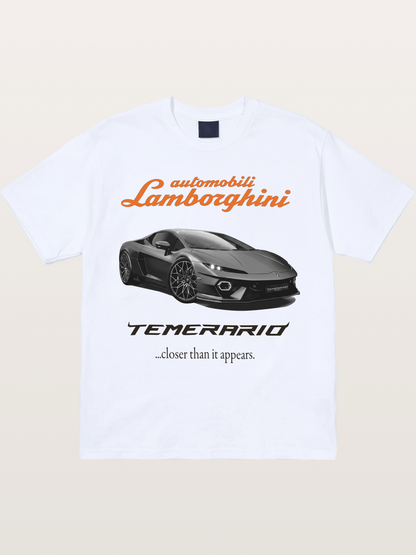 Lamborghini Temerario Grey Sports Car Gildan T-shirt