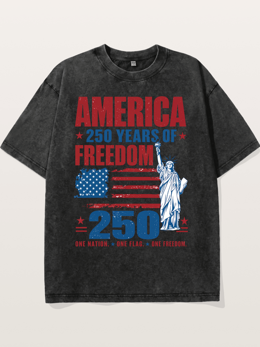 America 250 Liberty Graphic Washed T-shirt