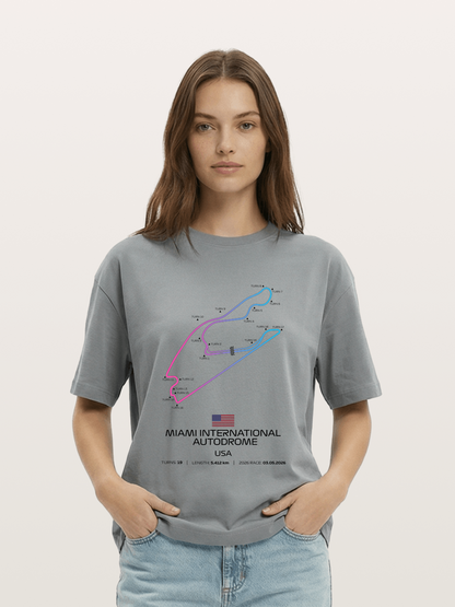 Miami Autodrome F1 Track Map Gildan T-shirt