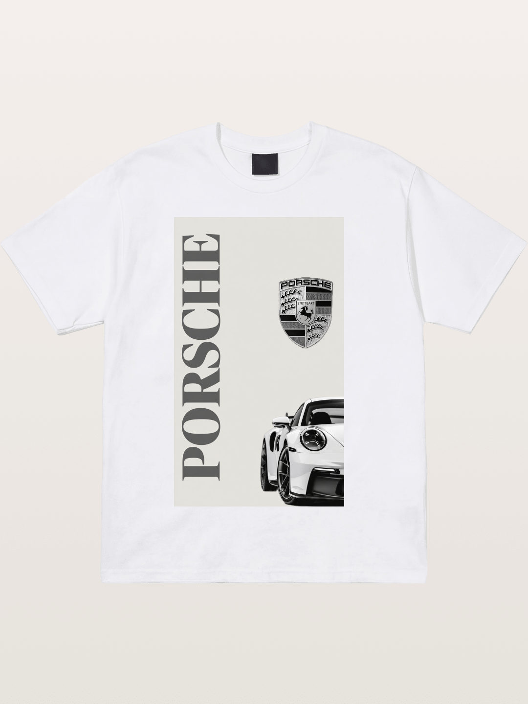 Porsche Minimal Emblem Art Cotton T-shirt