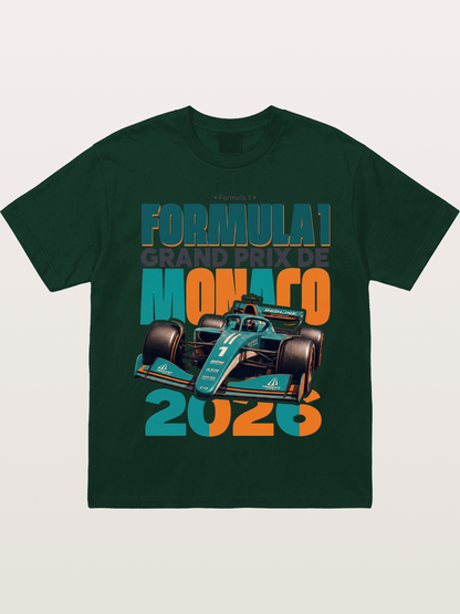 Teal Orange Monaco F1 Poster Gildan T-shirt
