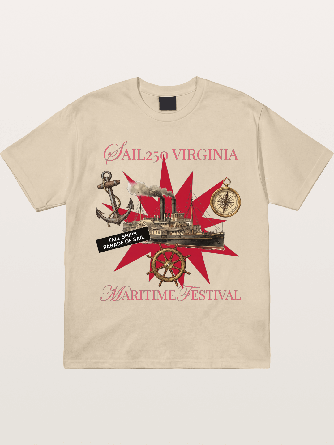 Red Star Tall Ship Festival Art Gildan T-shirt