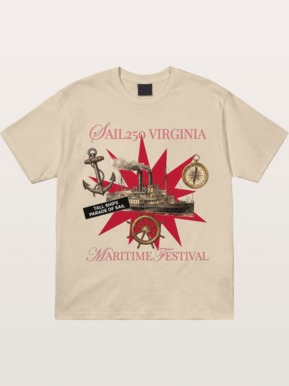 Red Star Tall Ship Festival Art Gildan T-shirt