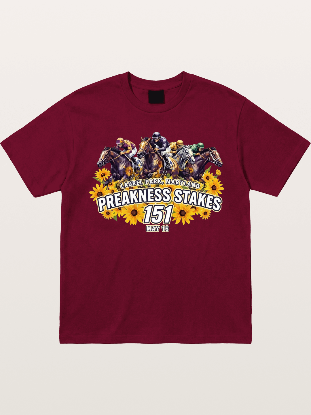 Preakness 151 Sunflower Racing Art Gildan T-shirt