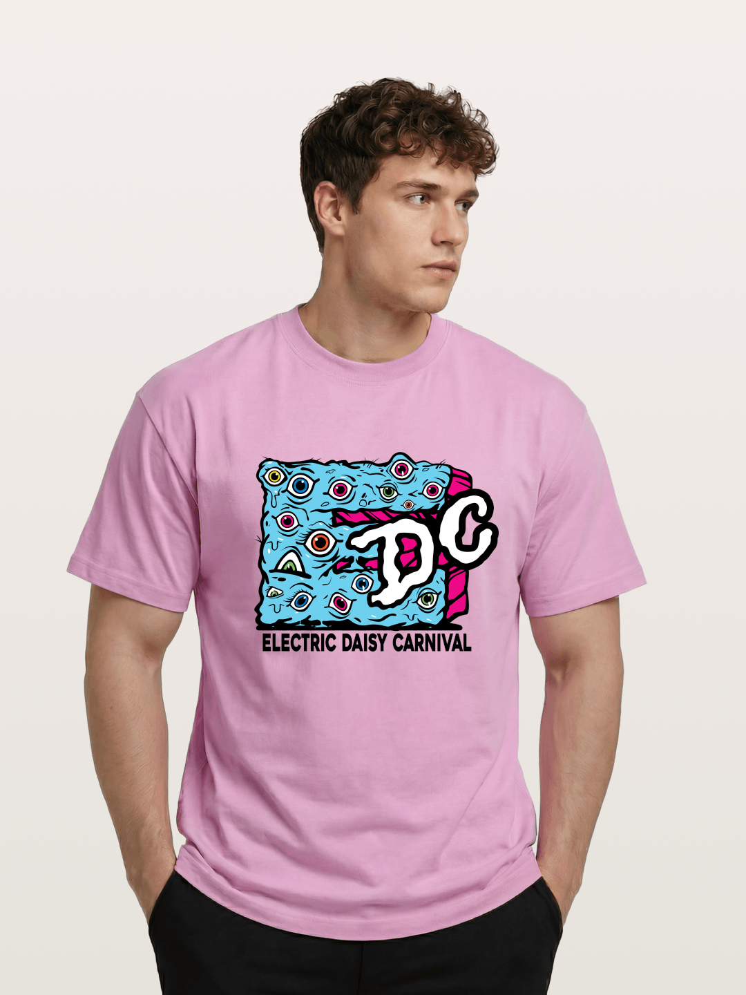 EDC Trippy Eye Daisy Print Gildan T-shirt