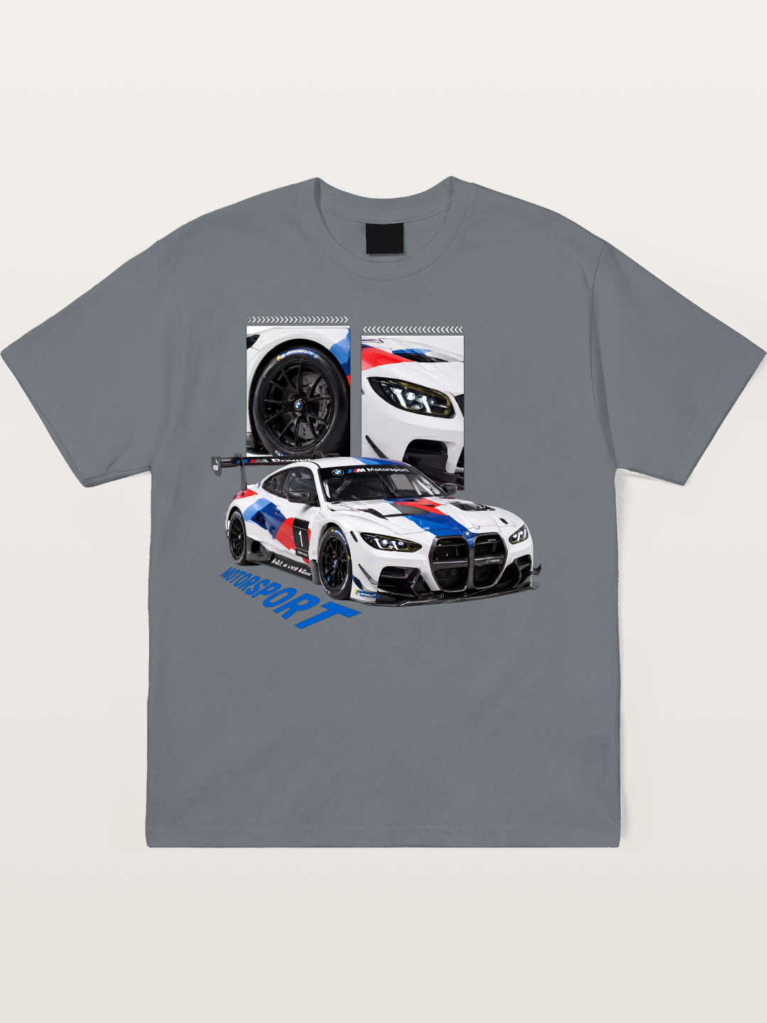 BMW M4 GT Race Car Collage Cotton T-shirt