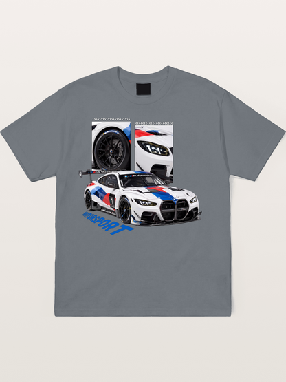 BMW M4 GT Race Car Collage Cotton T-shirt
