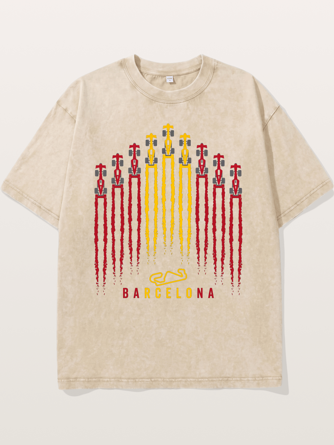 Barcelona GP Racing Column Streaks Washed T-shirt