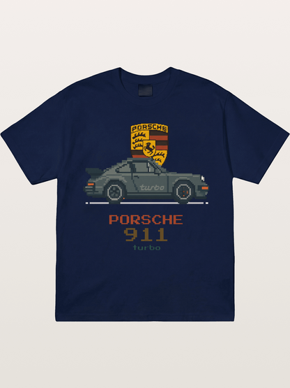 Porsche 911 Turbo Pixel Art Gildan T-shirt
