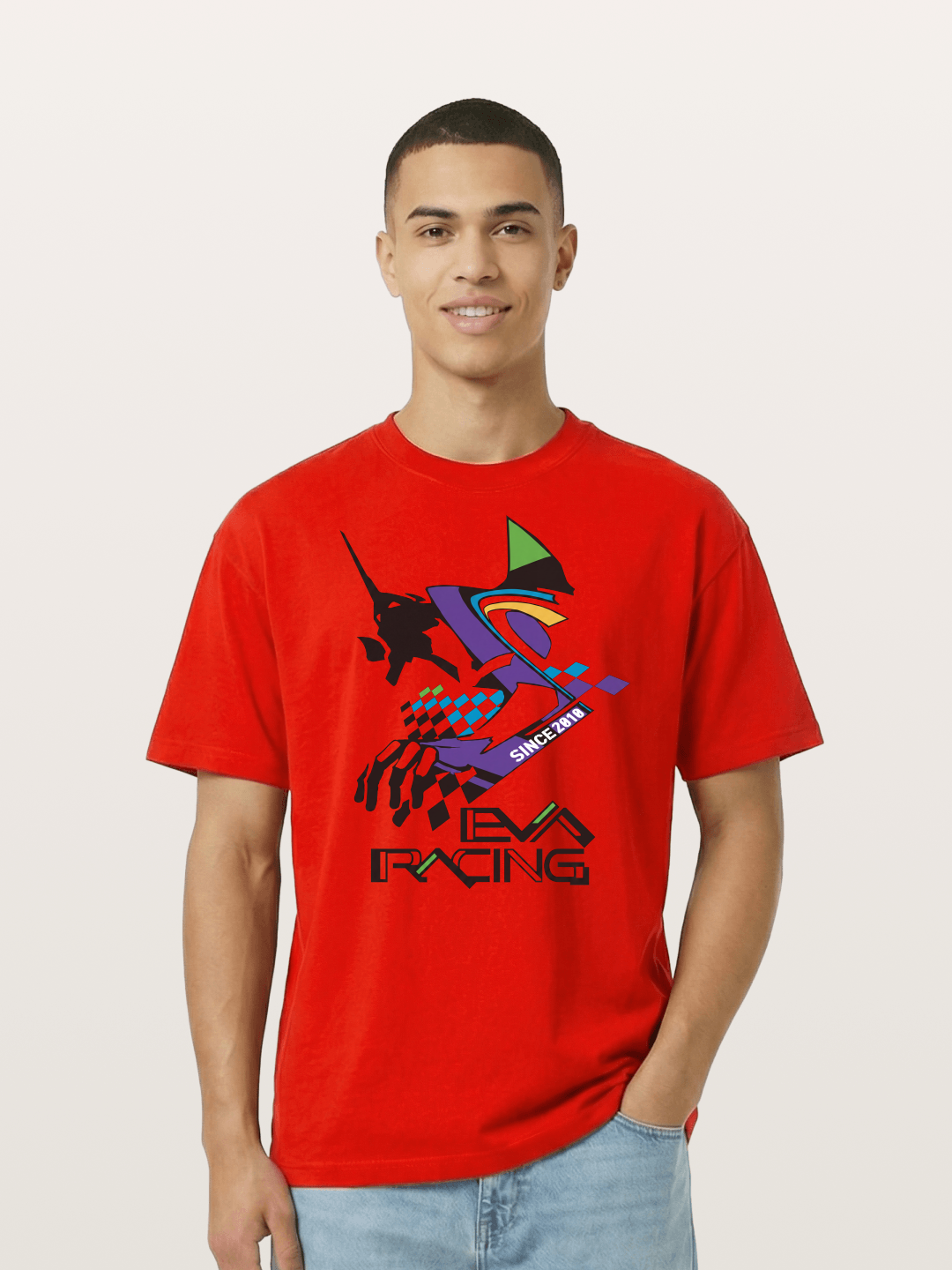 Eva Racing Checkered Flag Cotton T-shirt