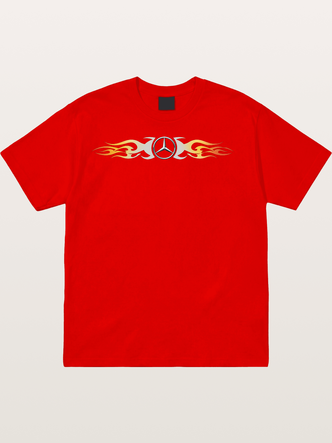 Mercedes Star Flame Stripe Cotton T-shirt