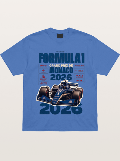 Deep Blue Monaco F1 2026 Card Gildan T-shirt