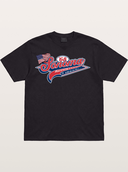 Sonoma Raceway 1968 Vintage Script Cotton T-shirt