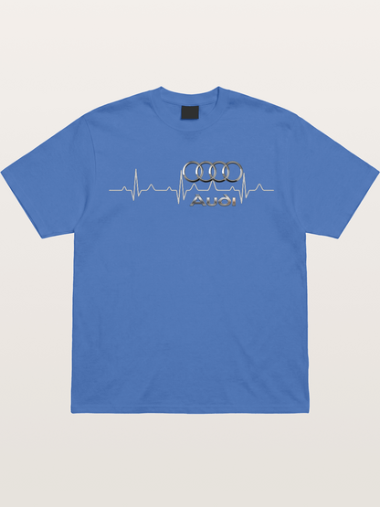 Audi Heartbeat Four Rings Gildan T-shirt