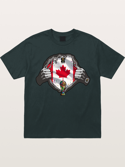 Canada Flag World Cup Poster Gildan T-shirt