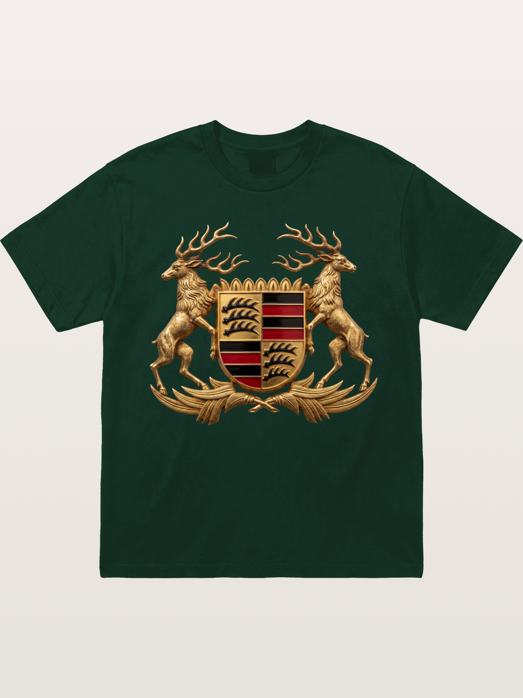 Porsche Crest Deer Artwork Gildan T-shirt