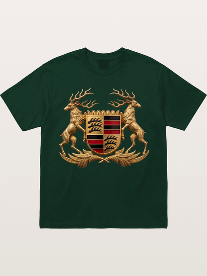 Porsche Crest Deer Artwork Gildan T-shirt