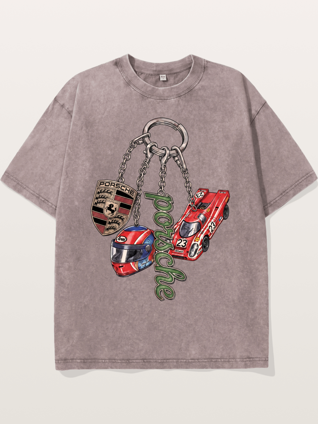 Porsche Vintage Race Charm Combo Washed T-shirt