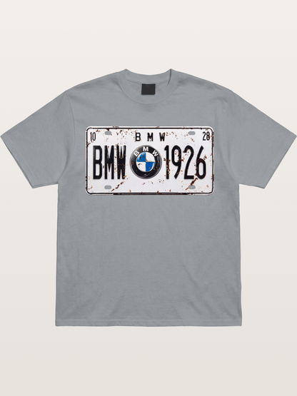 Vintage BMW License Plate Decor Gildan T-shirt
