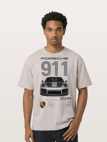 Porsche 911 GT2RS Front View Specs Cotton T-shirt
