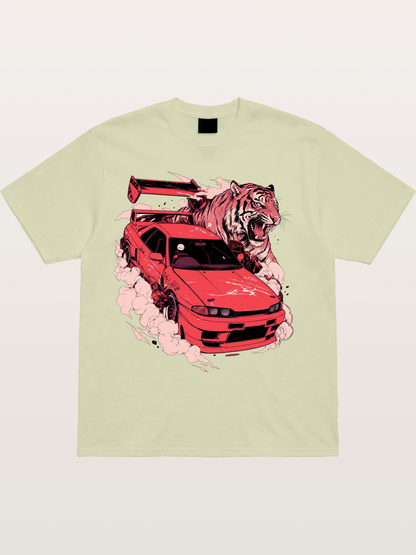 Red Drift Cotton T-shirt
