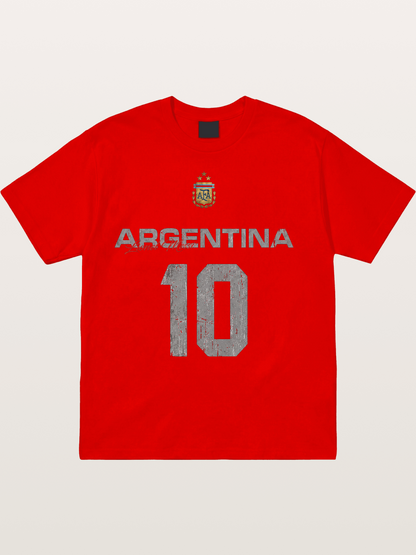 Argentina Messi 10 Retro Cotton T-shirt