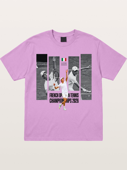 Jannik Sinner French Open Graphic Gildan T-shirt