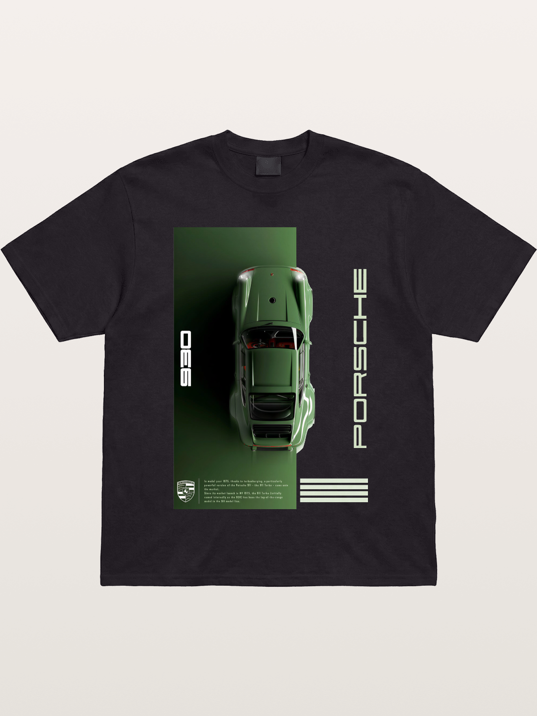 930 Porsche Green Top View Gildan T-shirt