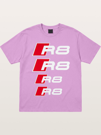 Audi R8 Red Repeated Text Gildan T-shirt