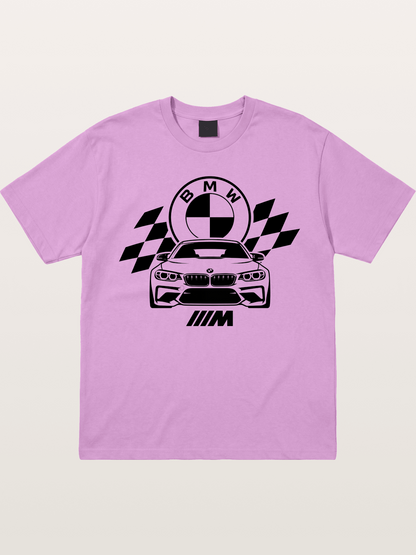 BMW M Series Checkered Flag Print Gildan T-shirt