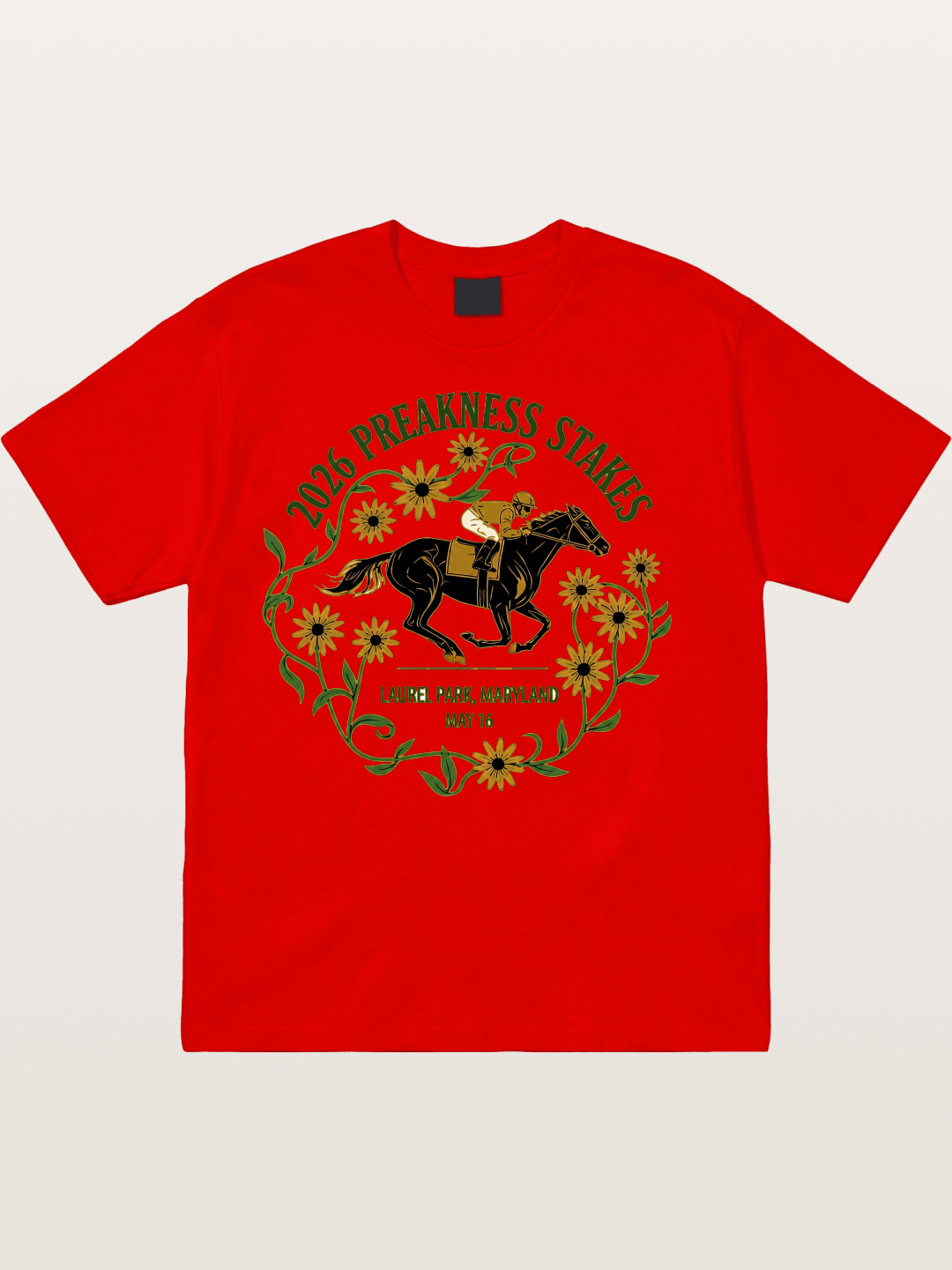 Preakness Stakes Laurel Wreath Badge Cotton T-shirt