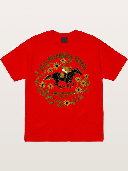 Preakness Stakes Laurel Wreath Badge Cotton T-shirt