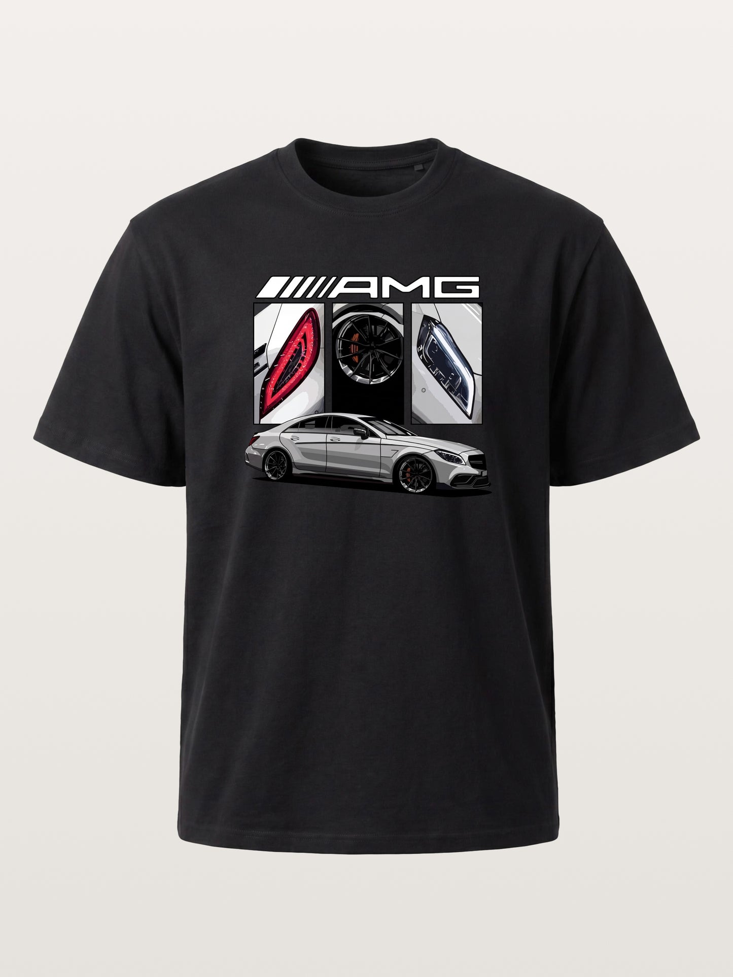 AMG Coupe Split Body Component Collage Gildan T-shirt