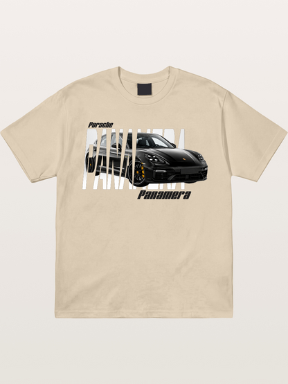 Porsche Panamera Typography Print Gildan T-shirt