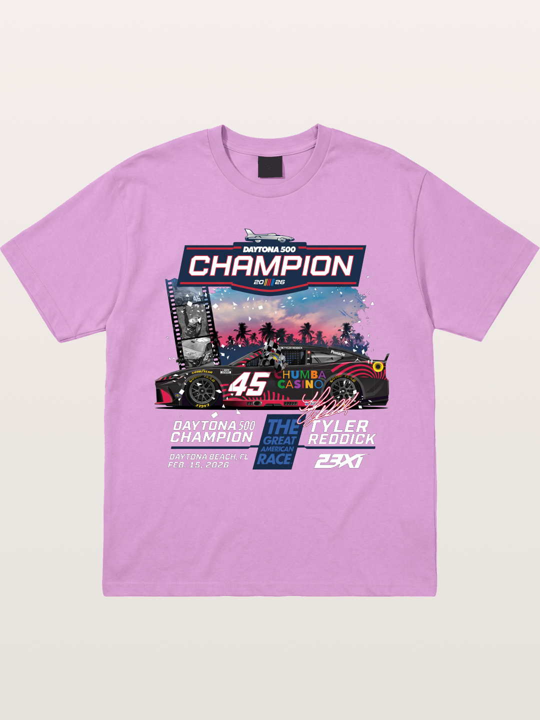 Tyler Reddick 45 Champion Car Art Gildan T-shirt