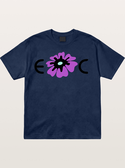 Purple EDC Daisy Silhouette Cotton T-shirt