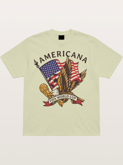 USA Eagle World Cup Graphic Cotton T-shirt