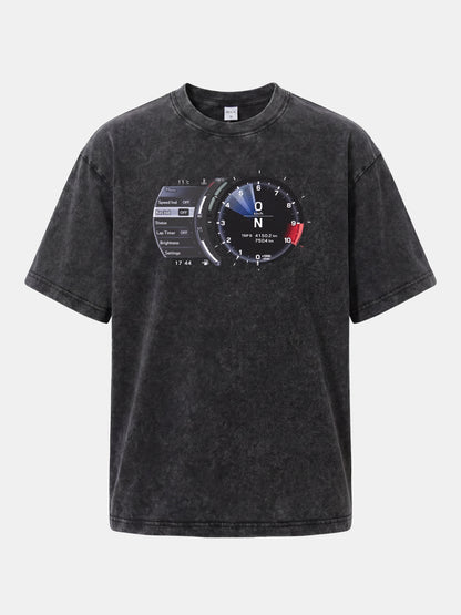 Lexus Analog Tachometer With Menu Panel Washed T-shirt