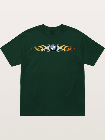 BMW Roundel Flame Stripe Gildan T-shirt