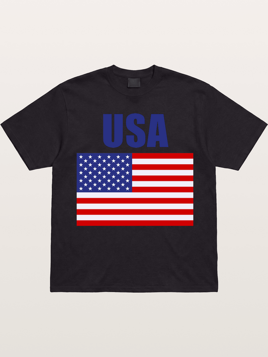 Simple USA American Flag Gildan T-shirt
